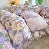 Small fresh pastoral cotton printing four-piece series bed sheet family student dormitory four-piece set