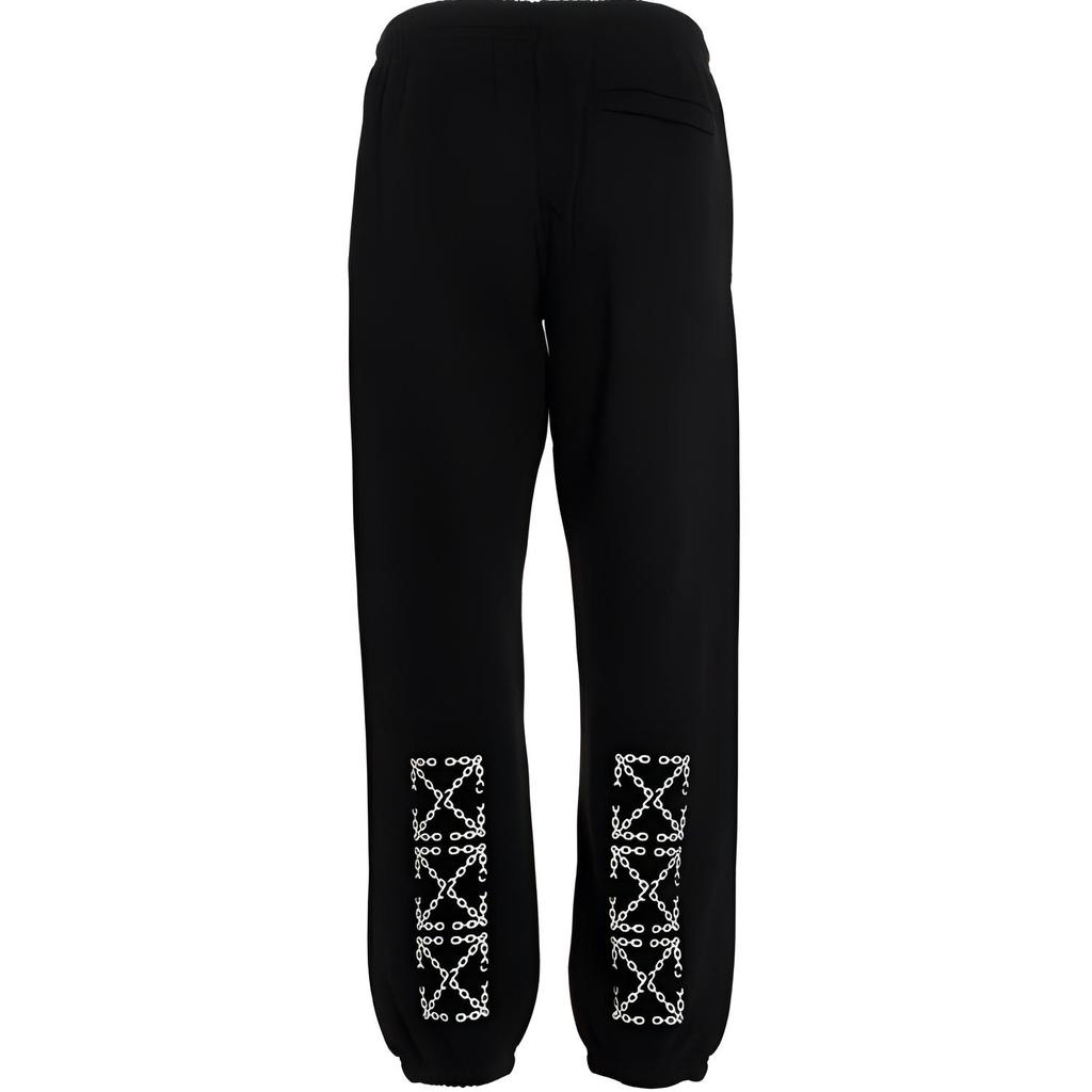 Off-White Chain Arrow Slim Sweatpants Black/White Men Bottoms OMCH029F22FLE0071001