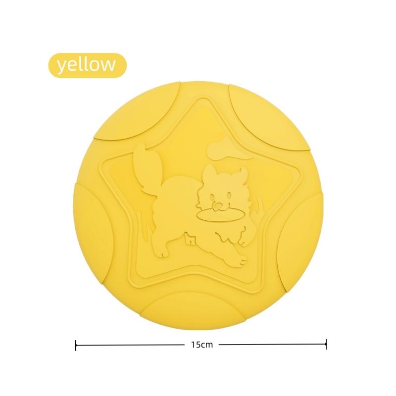 

Pet Silicone Toy For Training And Playing, Soft And Safe Flying Disc For Dogs, Pet Accessories S жёлтый