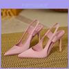 High Heels Womens Satin Slipon Elegant Pointed Toe Evening Shoes For Daily Wear