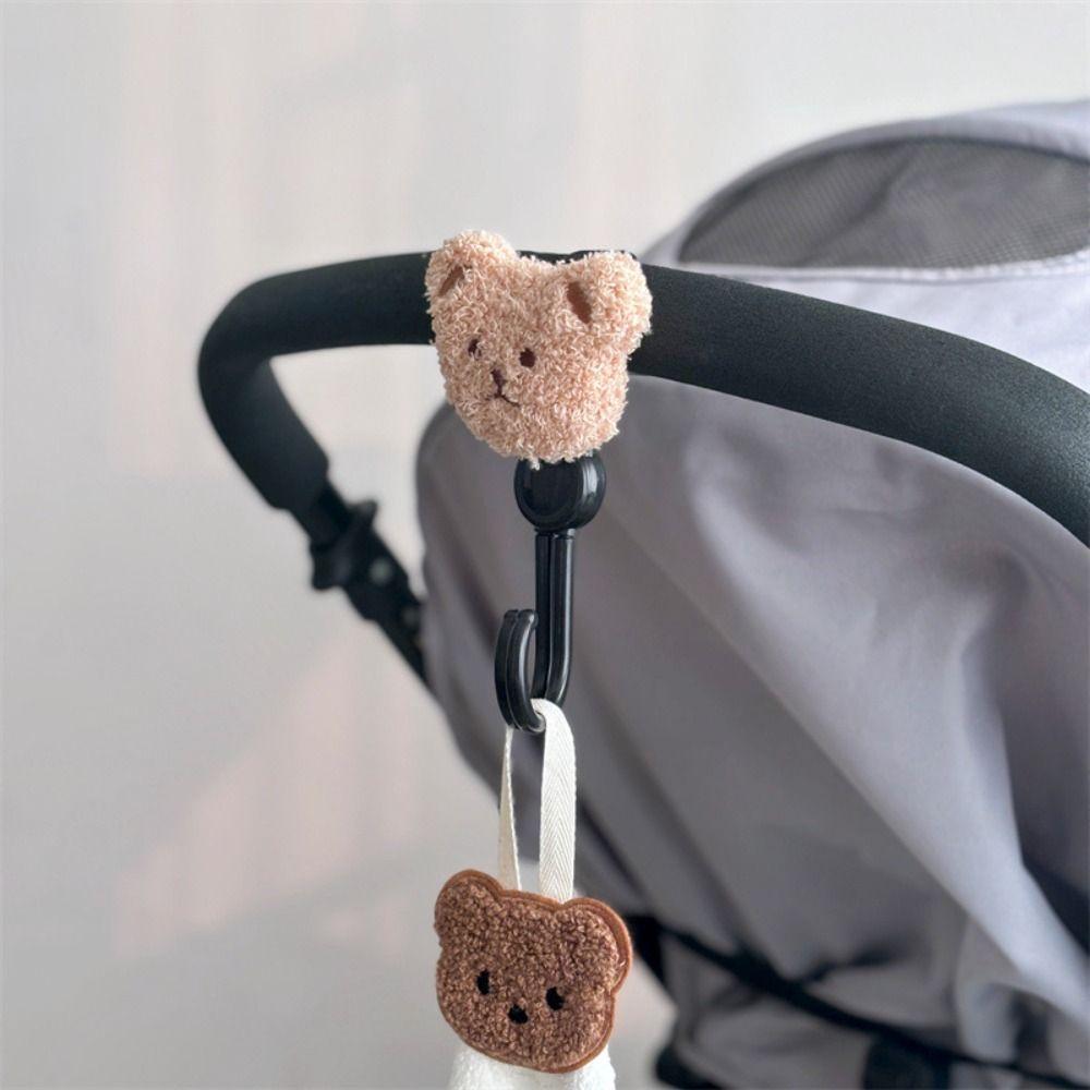 Multifunctional Baby Stroller Hook Bear Shape Stroller Accessories Durable Hanging Hook  Bike