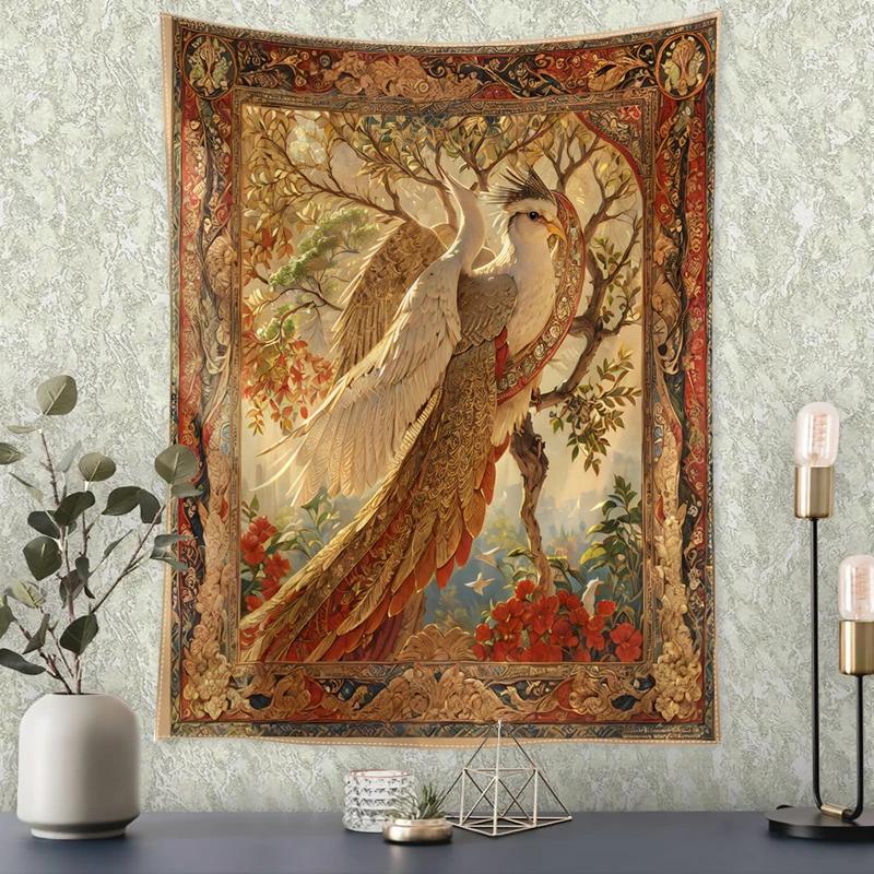 VIKAMA Bohemian Tree Of Life Tapestry Vintage Ethnic Floral Wall Hanging For Living Room Bedroom Guesthouse Decor Exotic Fabric