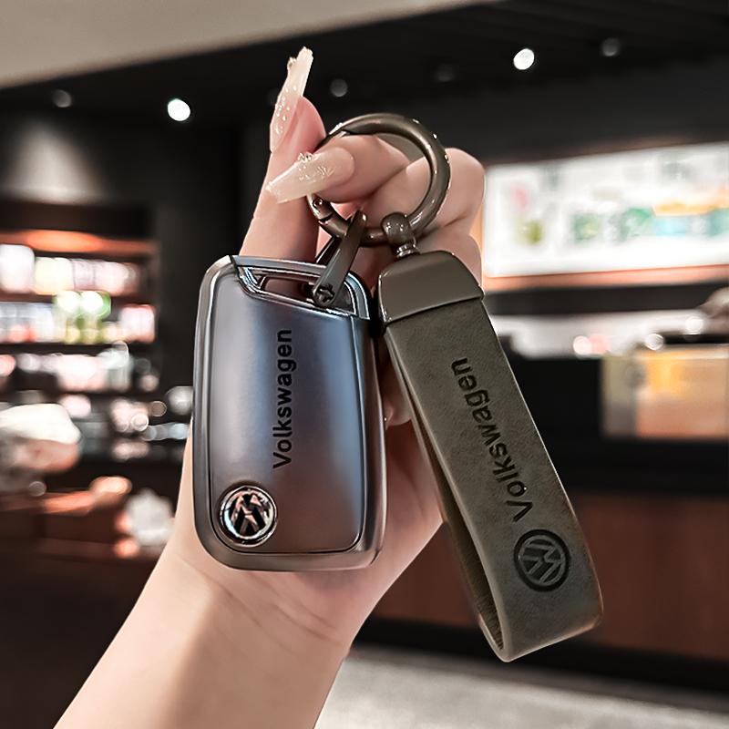 For VW TPU Gun Grey Car Key Cover Case Holder Shell Fob for VW Volkswagen Passat B6 B7 B8 CC Arteon Magotan GTE Keychain Acces