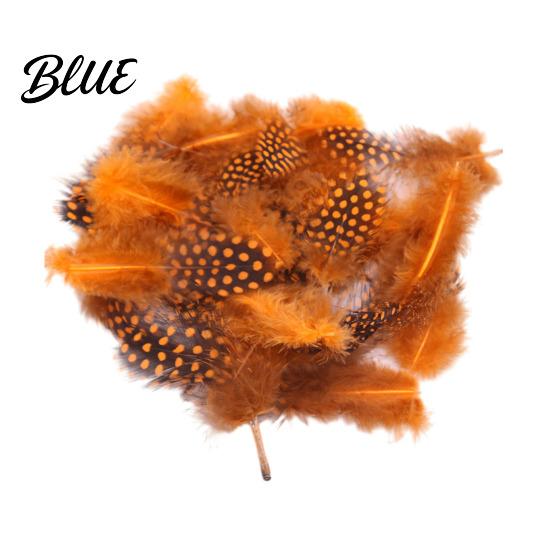 Feather Decorations for Colors 4.5-10cm Natural Chicken Guineahen Feathers Crafts 50Pcs Tail Bright Colored DIY