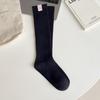 Pure Cotton Knee-high Socks Solid Color Lower Leg Socks New Long Tight Socks  Fall Winter