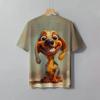 Short Sleeve Cartoon Print T-Shirt Casual Weekend Wear Crew Neck Men and Teens Vacation Resorts Spring/Summer/Fall