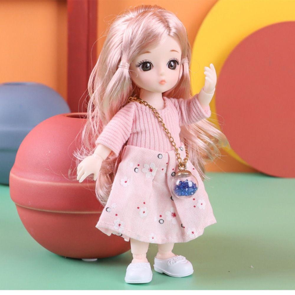 13 Movable Joints BJD Dolls Dress Up Removable Joints Doll Simulated Eye Hinge Doll  Kids Toy