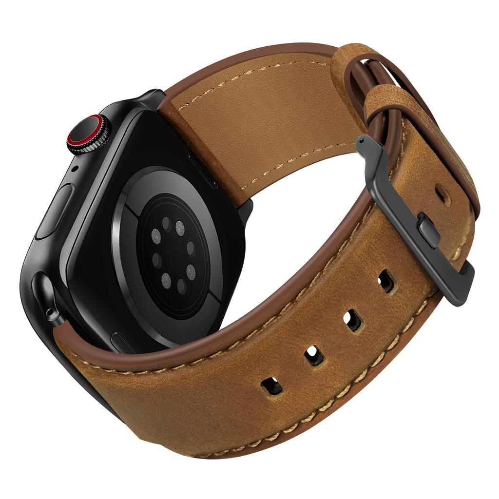 Watch Band for Apple Watch Ultra 3 2 1 49mm/Series 11 10 46mm/9 8 7 45mm/SE3 SE2 SE 6 5 4 44mm/3 2 1 42mm Genuine Cow Leather Strap