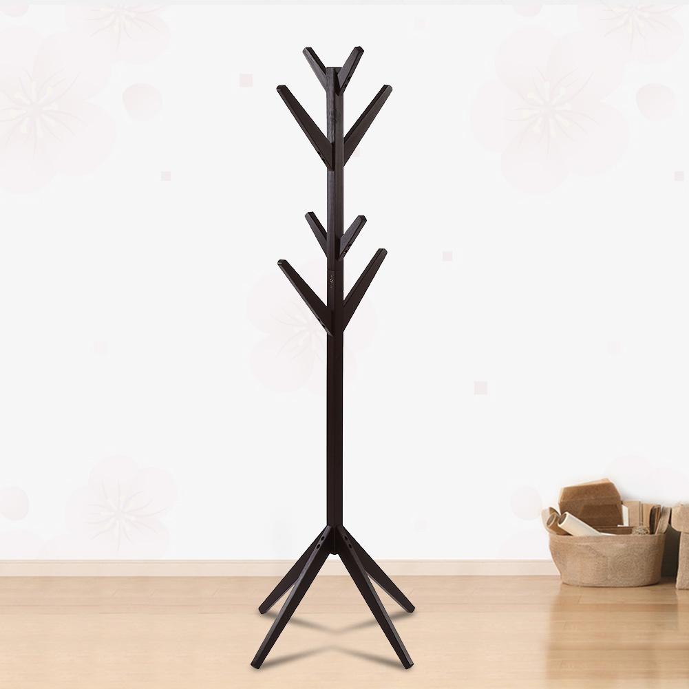 Sosnowy Wieszak na Ubrania Stojak do Wieszania Ubrań Szalików Rozmontowany Wieszak do Użytku Domowego Brązowy