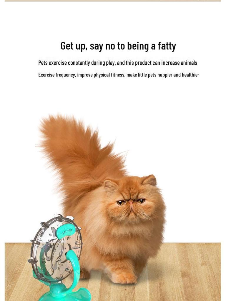 Cat Toy Boredom Buster: Rotating Windmill & Food-Leaking Ferris Wheel