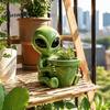 Sci-Fi Theme Plant Holders Funny Alien Planter, Resin Flower Pot, Decorative Whimsical Balcony Pots Pot for Succulents, Cactus, Sci-fi Lovers