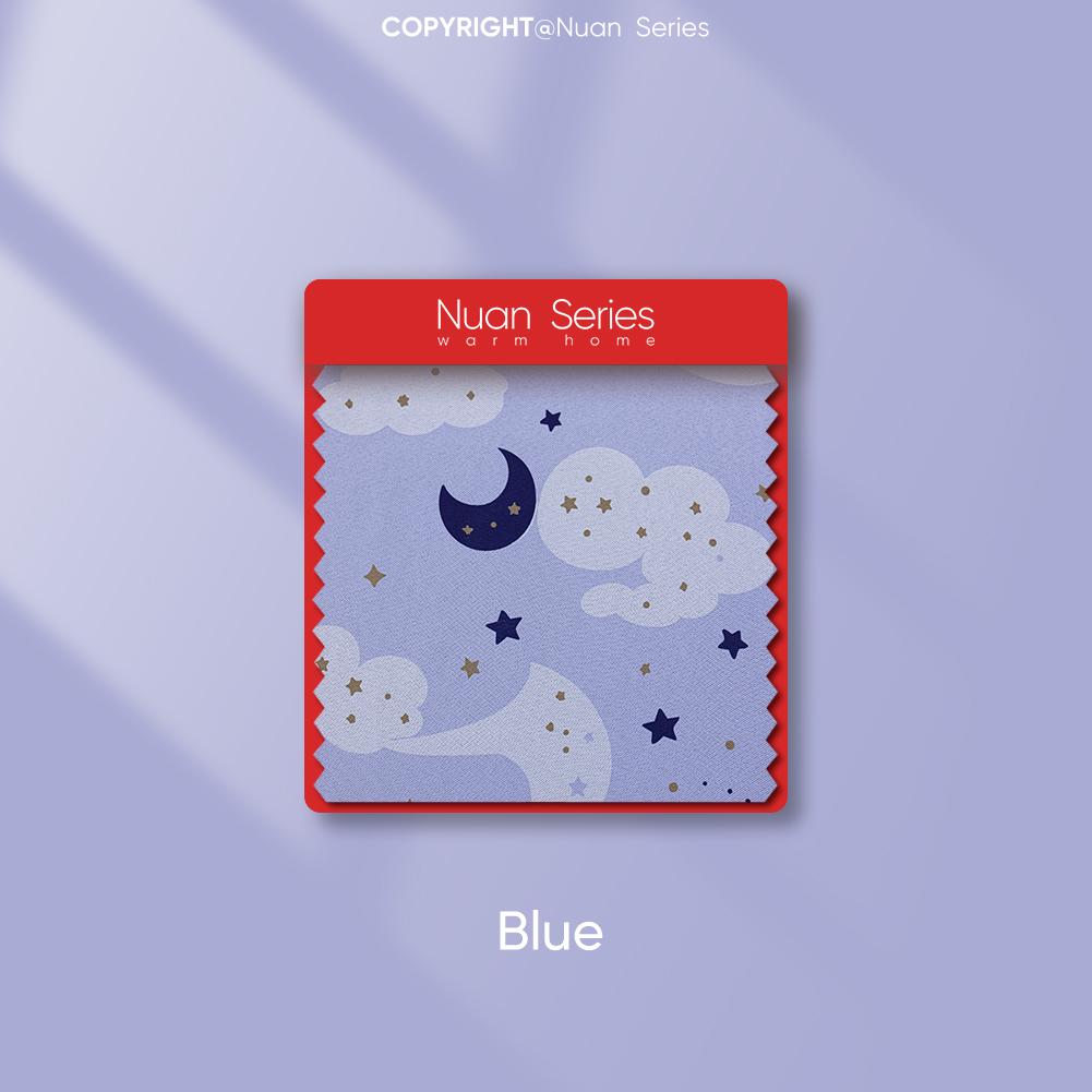 

1 шт. серия Nuan 70-80% затемнение принтованный узор ночного неба короткая штора для спальни гостиная домашний декор W100cm x L200cm синий