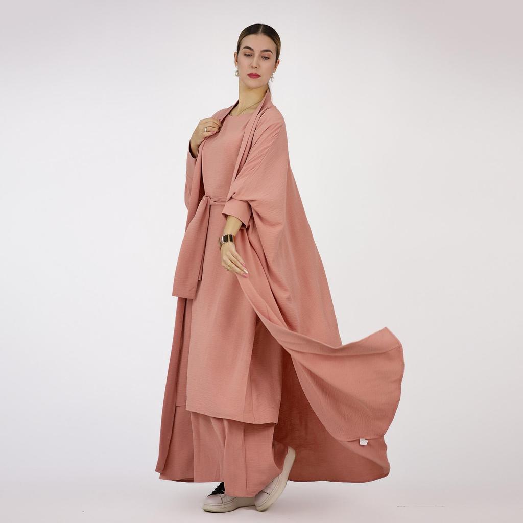 Loriya Solid Color Dress Two-Piece Set - Middle East Edition 2023