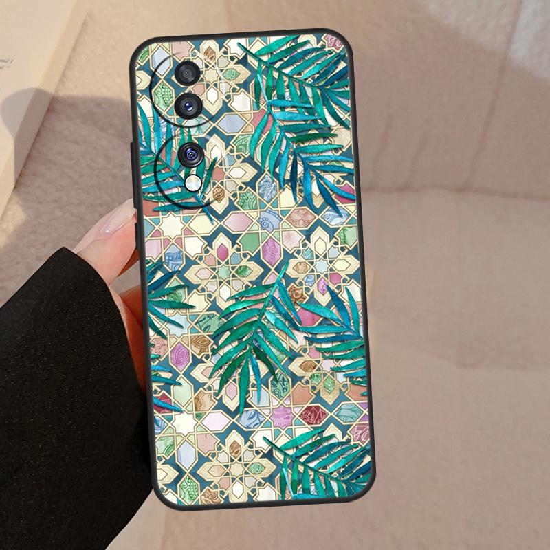 Gedämpfte Marokkanische Mosaikfliesen Für Honor Magic 7 Lite 6 5 V5 Hülle Für Honor 400 200 Pro 90 70 50 X8a X8b X9a X9b X9c Abdeckung
