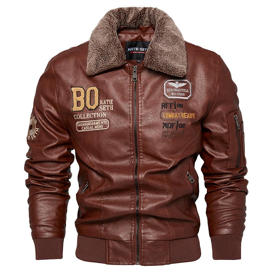 Cappotto da uomo autunno e inverno di alta qualità in pelle giacca stile motociclista giacche casual da uomo d'affari per uomo soprabito caldo
