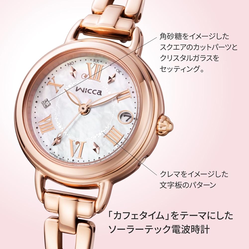 [CITIZEN] Wicca Watch (Radio-controlled/Waterproof/Mother-of-pearl) KL0-561-21 Solar-powered Radio-controlled Watch for Women, Analog, Business, Stude