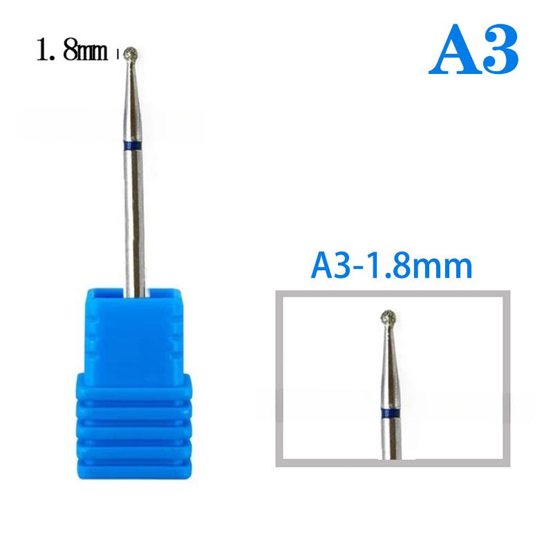 Diamond Nail Drill Bit Cuticle Clean Milling Cutter Nails For Electric Manicure Machine Accessories Ball Burr Removing