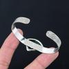 925 Silver March Birth Trillion Bloodstone Stone Handcrafted Artisan Boho Bangle