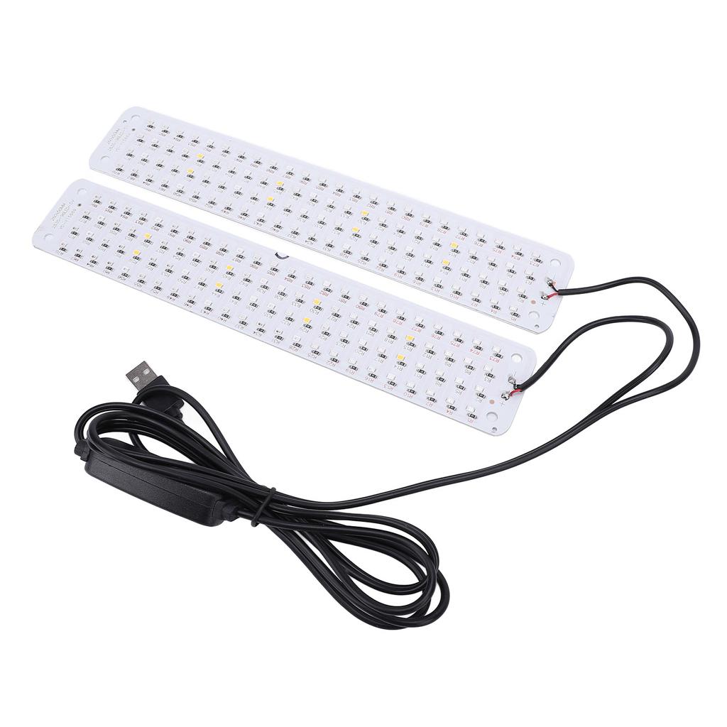 LED Plant Grow Lamp 5V Memory Timer Function 3000K Dimmable 2 Heads Red Blue LED Light Plant