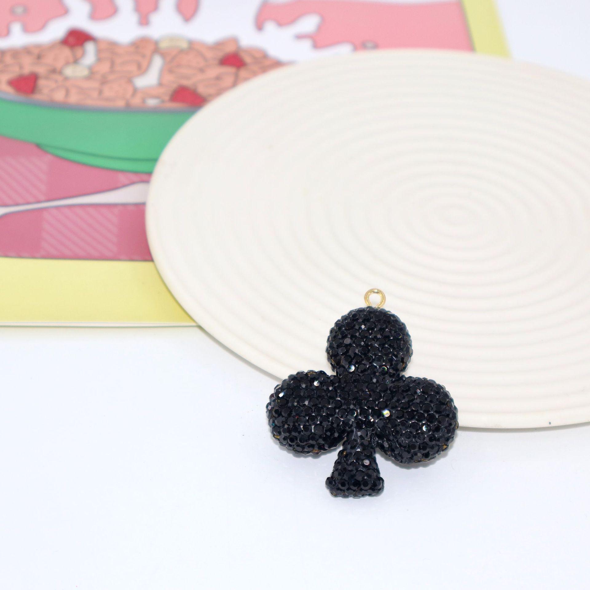 Plum Blossom Rhinestone Polymer Clay Keychain - Cute and Colorful Bag or Car Accessory