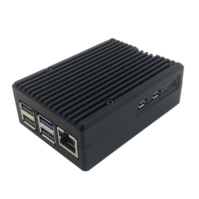 1 Set Easy To Install Aluminum Heatsink Case For Raspberry Pi 5 Aluminum Alloy Case Shell Box Diy Accessories