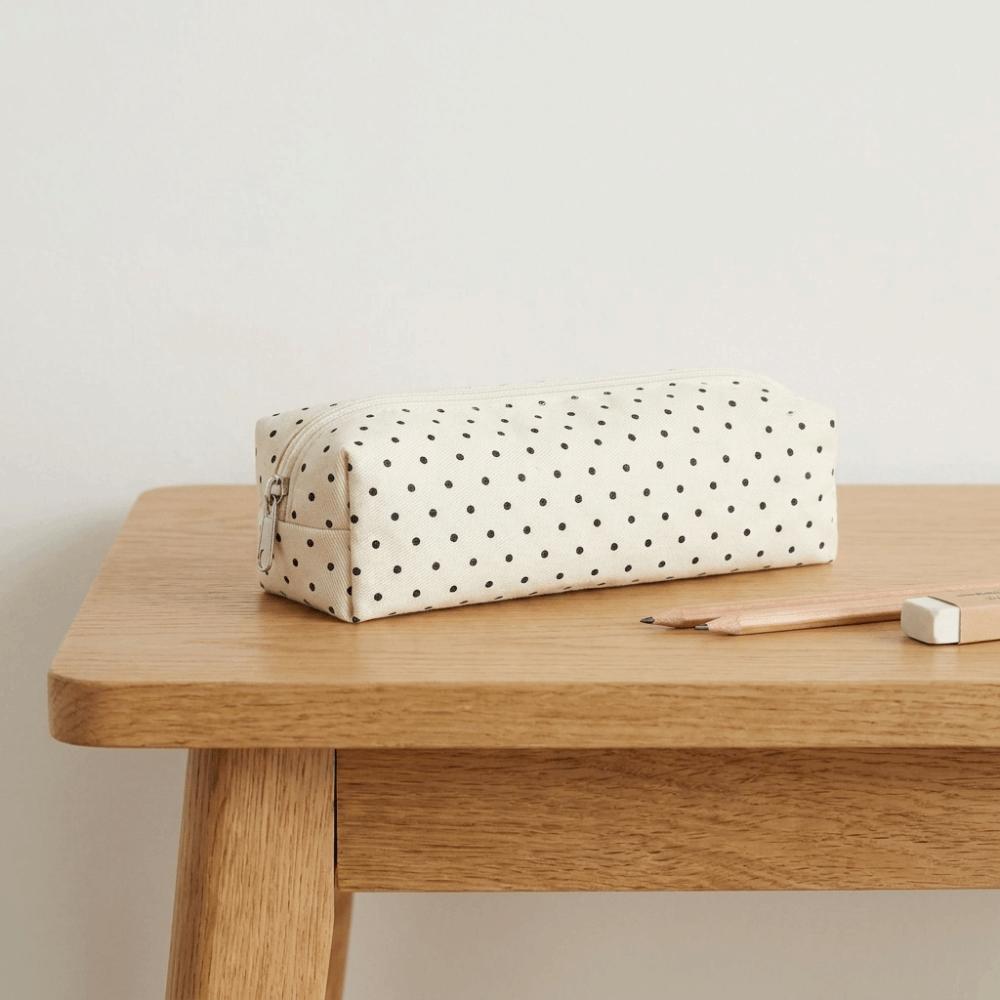 Bolsa para Bolígrafos Y2k Almacenamiento de Escritorio Bolsa de Almacenamiento para Papelería Estuche de Lunares de Moda Material Escolar