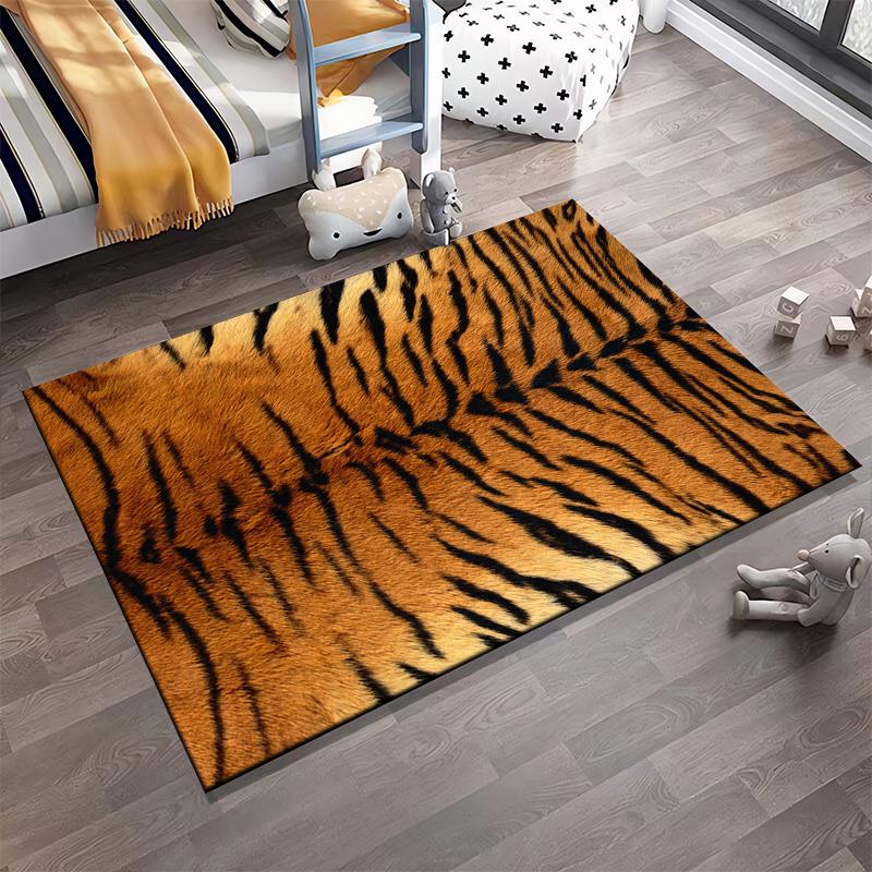 Tiger Stripe Designed floor mat, suitable as a non-slip mat for the living room or bedroom sofa
