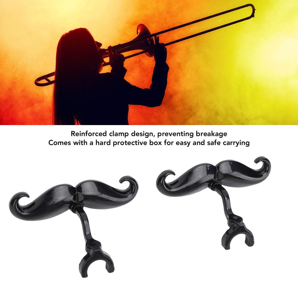 Zjchao Trombone Mustache, Fun Practice and Performance Accessory for Euphonium. Features a Reinforced Clamp Design To Prevent Damage During Playing.