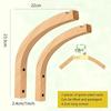 2pcs Hanging Decor Natural Wood Wall Plant Hangers Hook Design Hanging Bracket Hanging Flower Pot Flower Bracket Home Decor