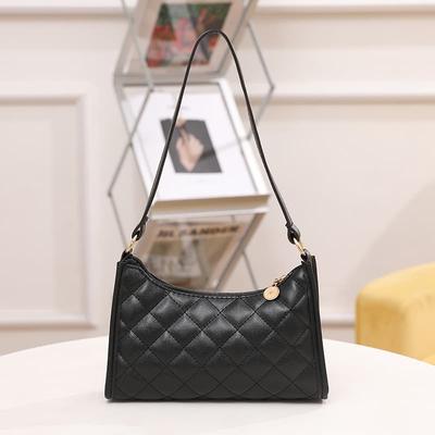 Dámská diamantová mřížkovaná baguette taška přes rameno crossbody pod paži