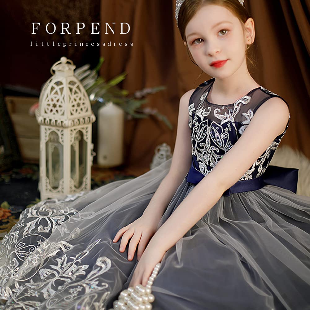 KR26 Piano Princess [FORPEND] Children's Dress, Girls, Formal, Recital, Wedding, Children's Clothing, 120, 130, 140, 150, 160cm, Organza, Ribbon,