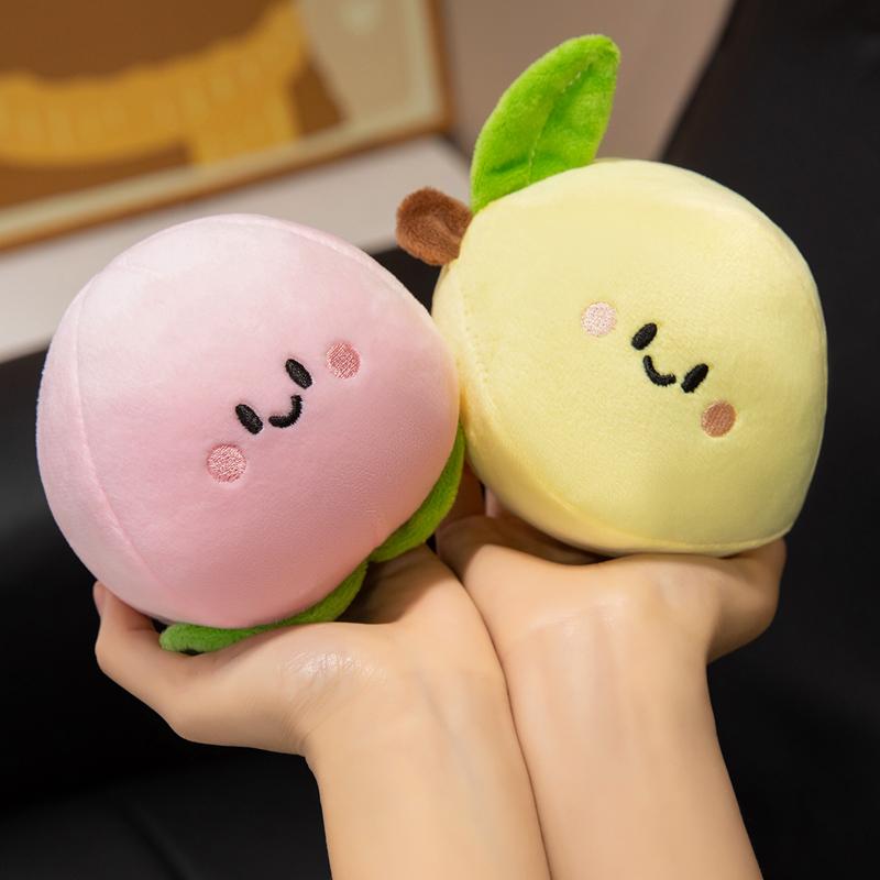 Peluche Frutta Faccina Sorridente Peluche Morbido Banana Pesca Cachi Pera Pomodoro Mela Peluche Carino Piccolo Accessorio Decorazione Casa Regalo