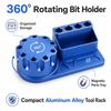 Aluminum Alloy Screwdriver Organizer Multi-Slot Structure Anodized Finish Tool Storage Rack 360 Degree Rotating