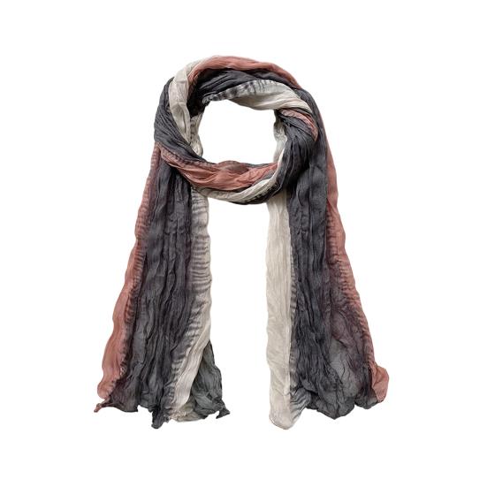 Scarf Shawl Two-Color Gradient Design Pleated Scarf Warm Neck Wrap Cold Weather Neck Warmer Fashion Accessories