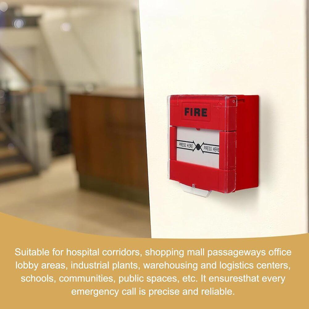 Transparent Hinged Call Point Cover Fire Alarm Cover Manual Alarm Button Cover Fire Alarm Cover High Transparency Material