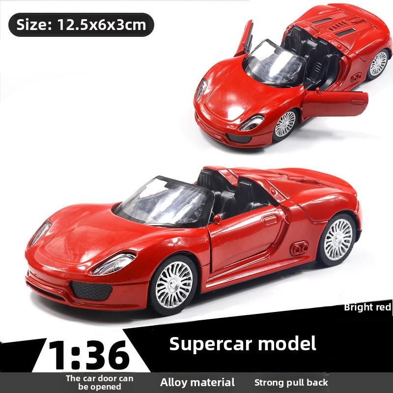 Alloy Sports Car Model Children Open The Door Pull Back Toy Car Cake Ornament Baking Decoration