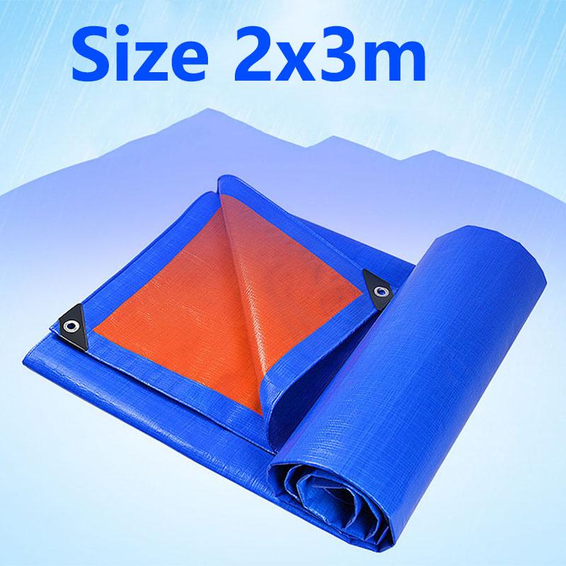 

Thickened Wear-resistant Sunshade Tarpaulin Outdoor Blue Orange Plastic PE Shade Sails Suitable for Picnic, Cushion, Rest