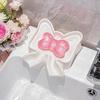 Creative Exquisite Sweet and Beautiful Bow Soap Box Soap Box for Home Use Delicate and Luxurious Bathroom Drain Soap Rack