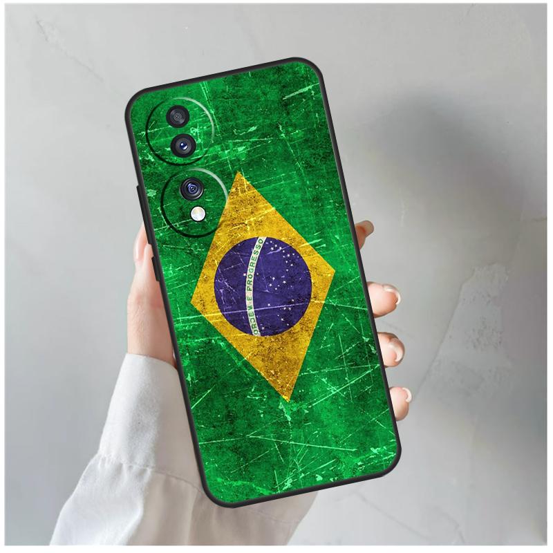 Brazil Brazilian Flag For Honor Magic 8 5 6 7 Pro Case For Honor 200 400 70 90 Lite X8c X8b X9a X9b X9c X9d Win RT
