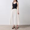 Chuyu Textured High-Waist A-Line Skirt