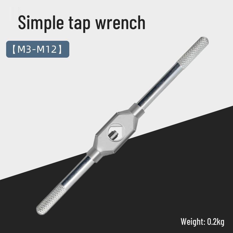 Manual Tap and Die Set: Tapping Drill Bits & Wrench Kit M3-M30