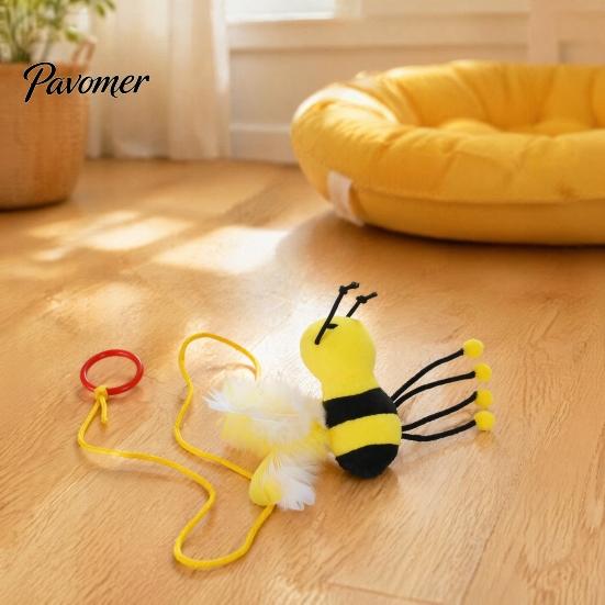 Interactive Door Hanging Cat Toys Bungee Plush Toy, Pull String Bouncy Dangler Kitten Self-Amusing for Solo Play Bouncing Animal Toy Indoor