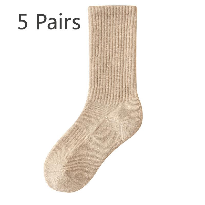 

5 пар женских зимних толстых теплых свободных носков и длинных чулок 5 Pairs телесный