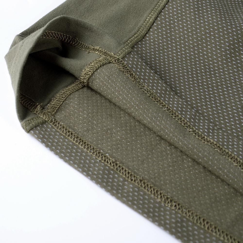 Maglia Tattica da Combattimento da Uomo Traspirante ad Asciugatura Rapida con Camouflage a Maniche Lunghe