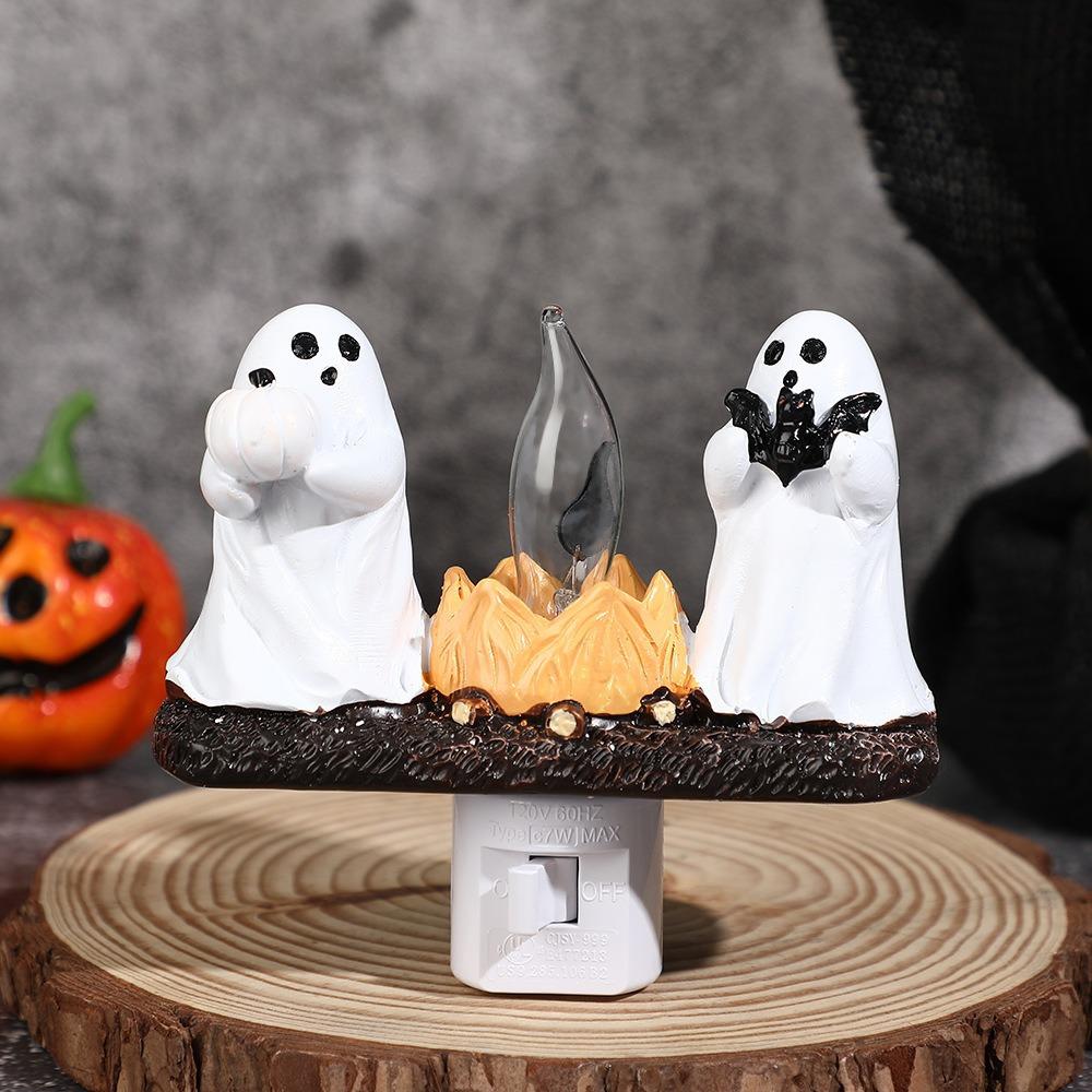 Halloween Ghost Witch Night Light Cute Bonfire Twinkle Funny Home Decoration Ornament Creative Halloween Lighting