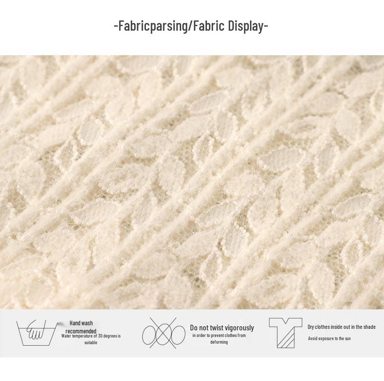 Brushed Lace High-Neck Mesh Top for Women - Trendy Autumn/Winter Layer