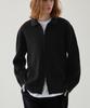 NODU Hazzi Two-Way Zip-Up Collared Knit [Charcoal]