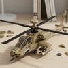 Non-Toxic Moc 259Pcs Ah64 Military Helicopter Building Blocks Army Special Forces Tech Gunship Model Bricks Creative Gift For Children Men