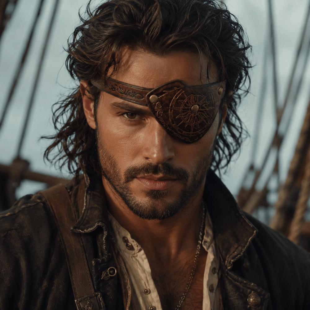 Brass Rivets Pirate Eye Patch Vintage Cosplay Accessory Creative Eye Mask Medieval Costume