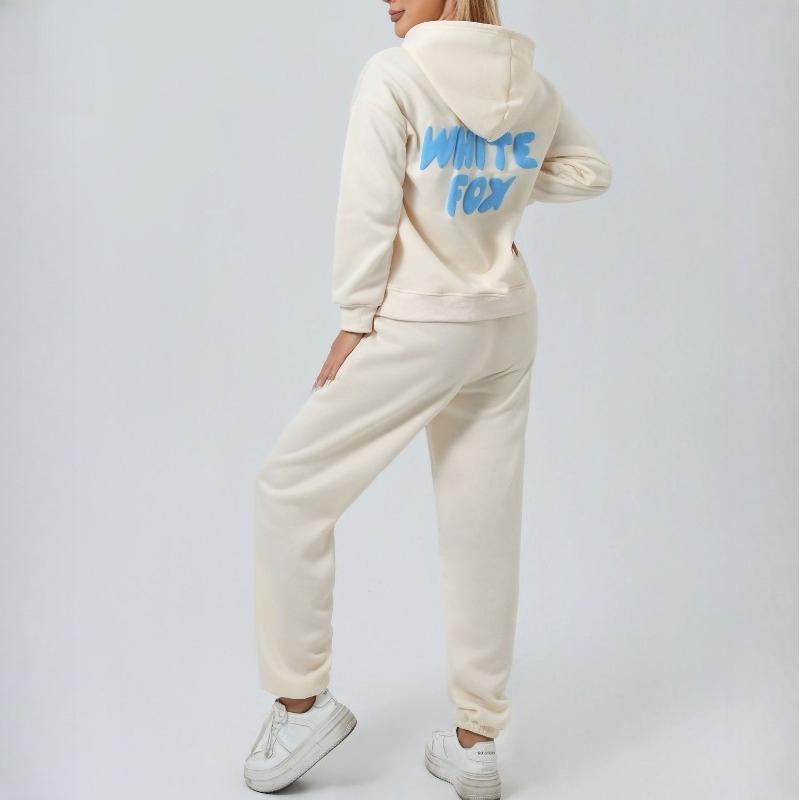 Women's Spring, Autumn and Winter Hoodie Set Fashionable Sports Long-Sleeved Pullover Hooded Sweatshirt Two-Piece Set